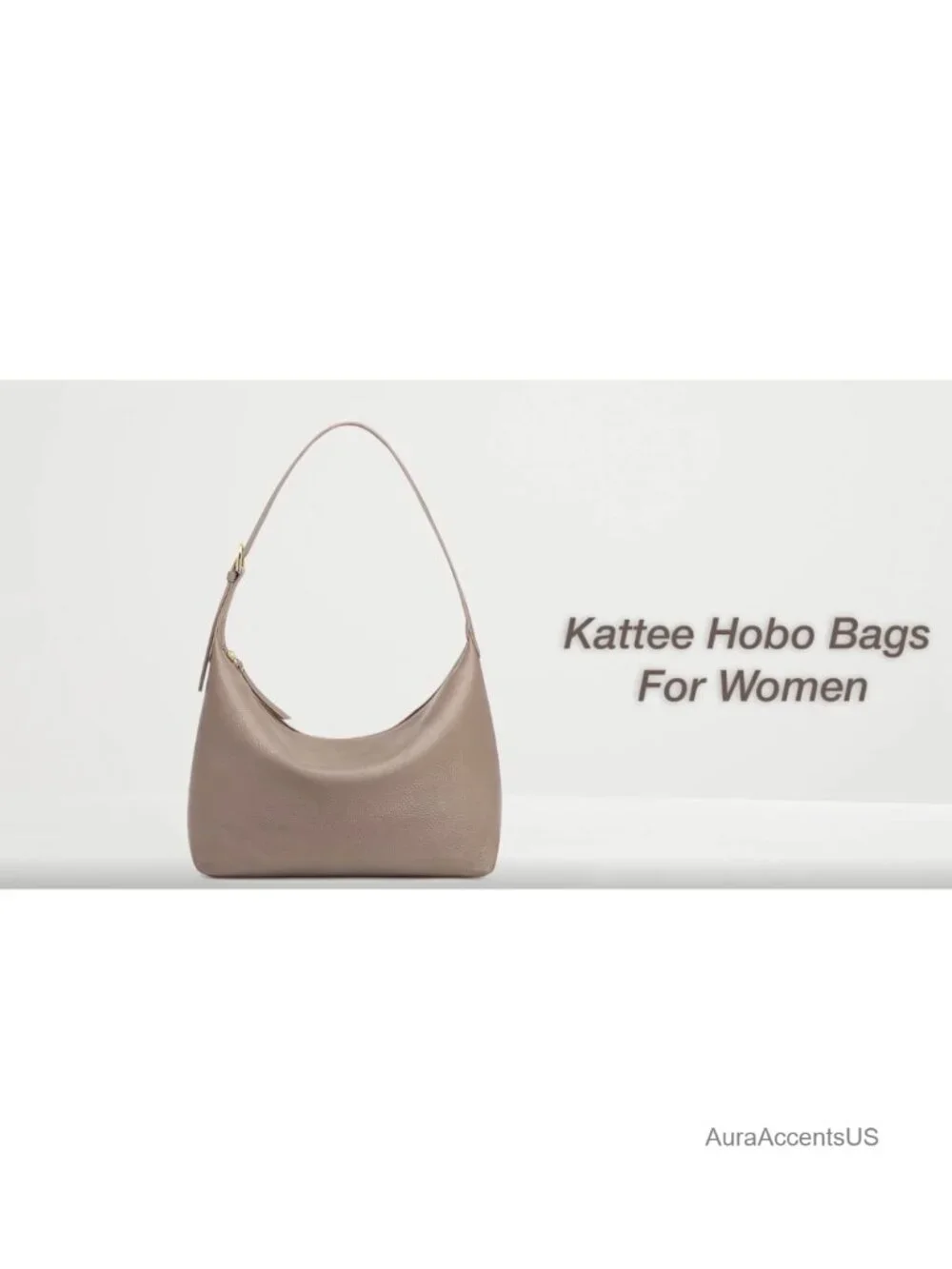 Genuine Leather Hobo Bag Removable Strap Crossbody Shoulder Purse